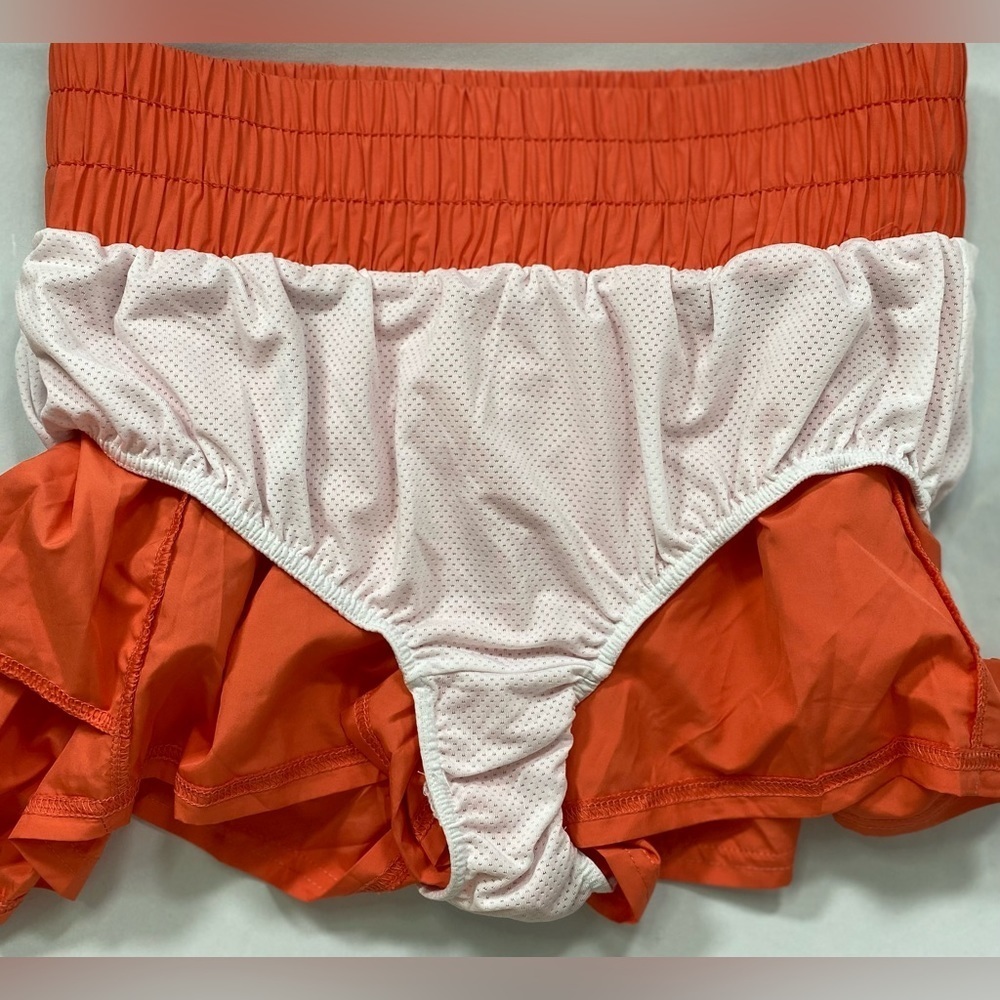 Neon Orange Gym Shorts Unbranded NWOT Size Small SKU0918 - Picture 9 of 9